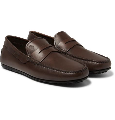 Tod S City Gommino Leather Penny Loafers In Brown For Men Lyst