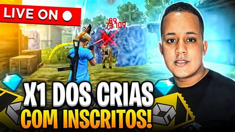 Free Fire Ao Vivo X Dos Cria Ao Vivo Jogando Inscritos Salas