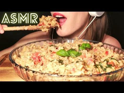 ASMR CREAMY HUMMUS PASTA Mukbang No Talking Eating Sounds