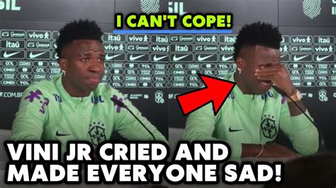 Vinicius Jr Breaks Down In Tears During Press Conference After Being