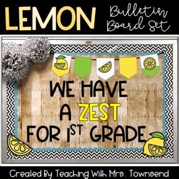 Lemon Bulletin Board Set Ready For The Zest Year Ever Printable Svg