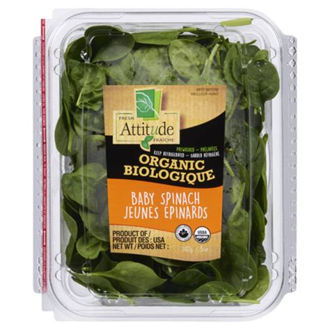 Fresh Attitude Organic Baby Spinach 142 g Voilà Online Groceries Offers