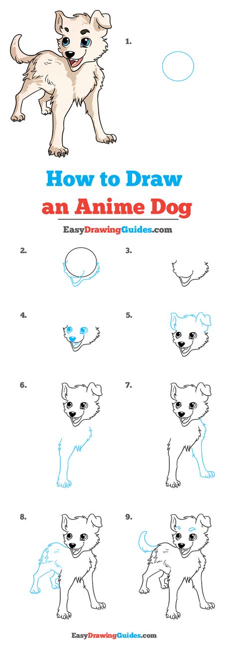 How to Draw an Anime Dog - Really Easy Drawing Tutorial