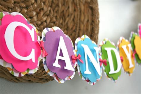 Candy Buffet Banner Happy Birthday Banner Candy Table