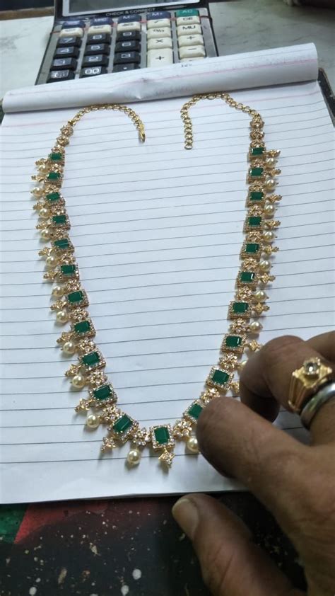 Pin By Sri Umamaheshwari Jew On Harams Pearl Necklace Designs Bridal