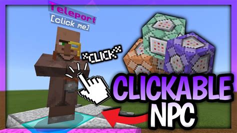 How To Make Clickable Npc In Minecraft Bedrock Edition Youtube