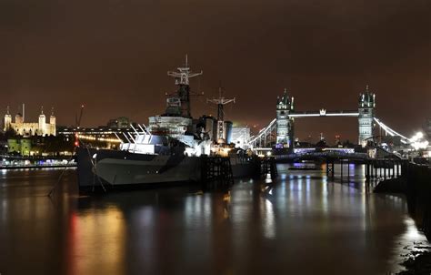 Wallpaper The City Lights The Building Tower Bridge London Hms