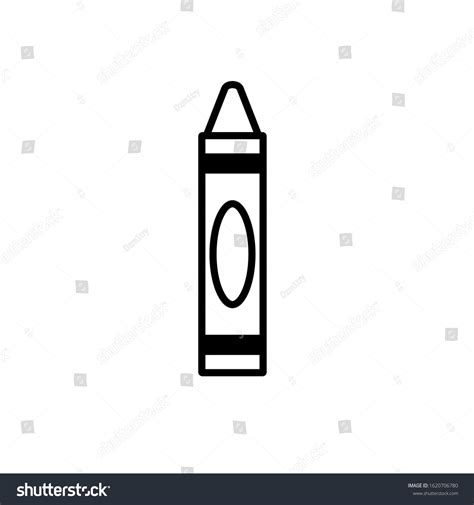 Crayon Outline Icon Clipart Image Isolated Stock Vector (Royalty Free ...