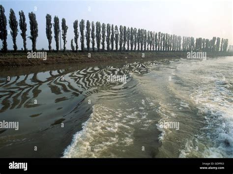 Navigation on Po river (Italy Stock Photo - Alamy