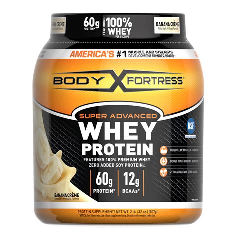 Body Fortress Super Advnaced Whey Protein Powder Banana Cream 2lb