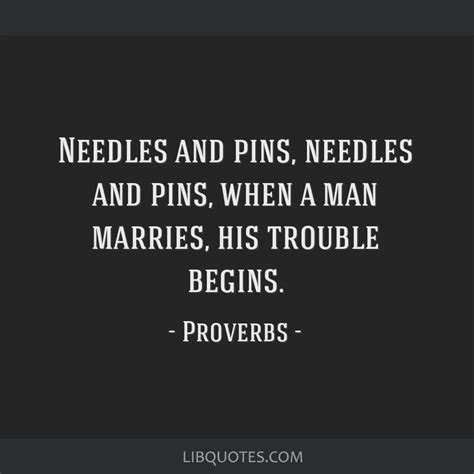 Needles And Pins Needles And Pins When A Man Marries His