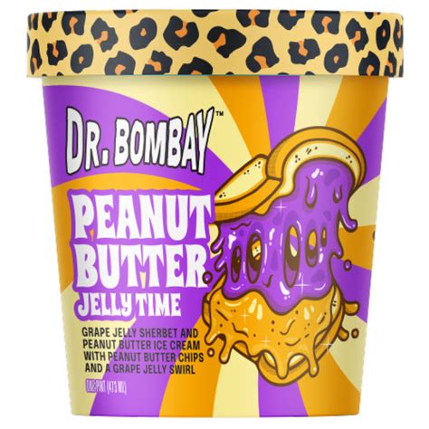 Dr Bombay Peanut Butter Jelly Ice Cream Pint 16 Oz Frys Food Stores