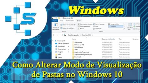 Como Alterar Modo De Visualiza O Das Pastas No Windows Youtube