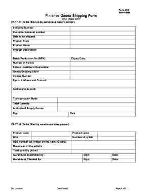 Blank Shipping Tender Form Fill Online Printable Fillable Blank