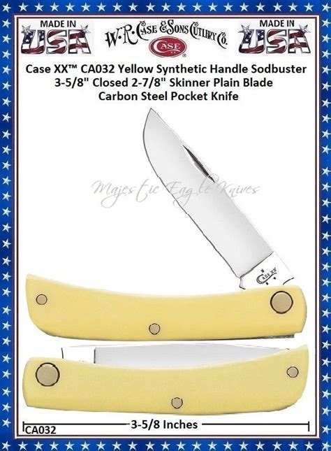 W R Case Sons Cutlery CA032 Case XX Yellow Synthetic Handle