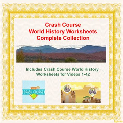 Distance Learning Crash Course World History Worksheets Episodes 6 10 Bundle Worksheets Library