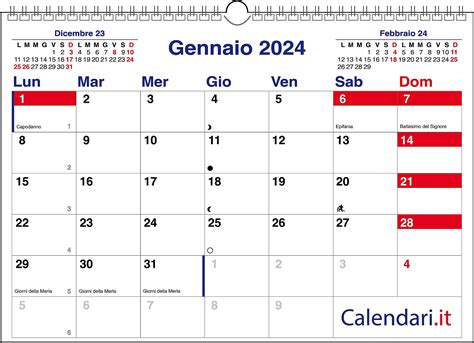 Calendario Da Muro Caselle Orizzontale Planning Mensile Ideale Per