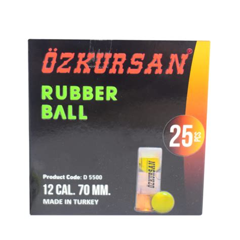 MUNICION TRAUMATICA OZKURSAN RUBBER SINGLE BALL X25UND 12CAL 5500