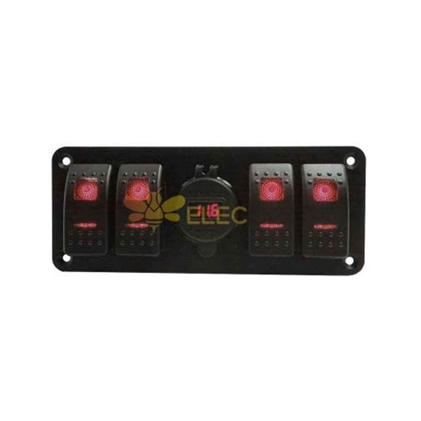 Customized Boat Rocker Switch Panel With USB Charger Voltmeter 4