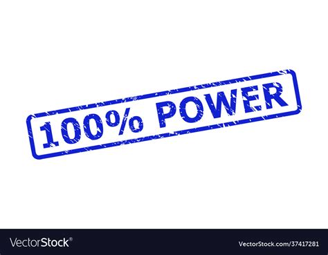 Percent Power Stamp Seal With Grunged Texture Vector Image