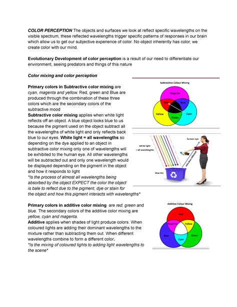 colour perception color perception  objects  surfaces