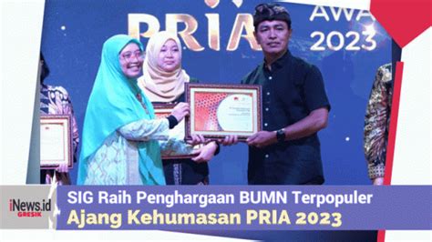 SIG Raih Penghargaan BUMN Terpopuler Di Ajang PR Indonesia Awards 2023