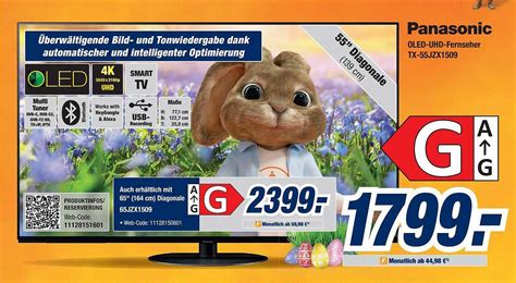 Panasonic Oled Uhd Fernseher Tx 55jzx1509 Uhd 4k Angebot Bei Expert Bening