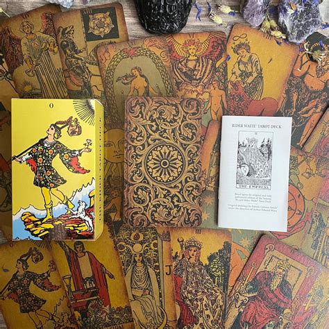 Tarot Deck Borderless Rider Waite Vintage T Set Tarot Etsy