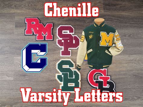 Chenille Varsity Letters For Letterman Jacket Made In Usa Etsy