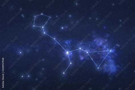 Cetus Constellation In Outer Space Whale Constellation Stars With