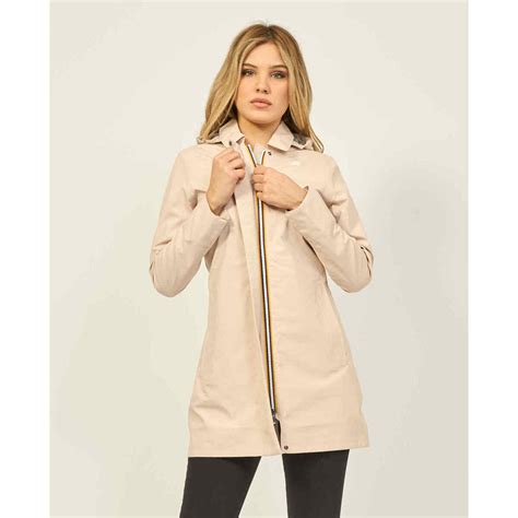 K Way Trench Femme Mathy De Avec Capuche Et Logo Rose Livraison