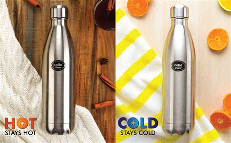 Cello Swift Stainless Steel Double Walled Flask Bottle Hot And Cold