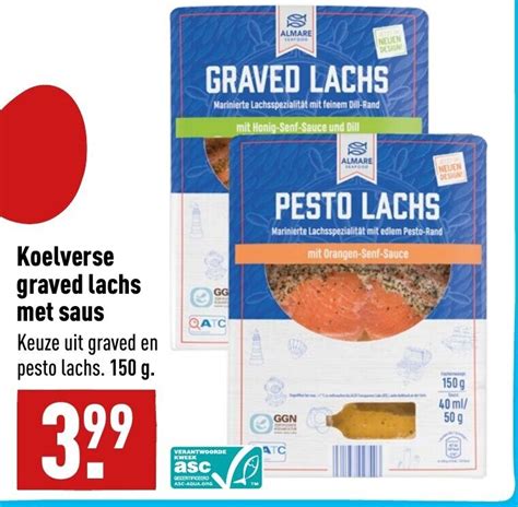 Koelverse Graved Lachs Met Saus 150 G Aanbieding Bij ALDI