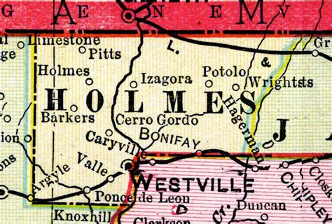 Map Of Holmes County Florida 1899