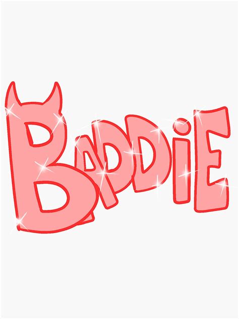 "Baddie (red)" Sticker for Sale by gross-girl99 | Redbubble