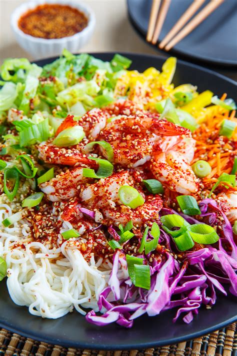 Korean Style Cold Tofu Shirataki Noodle Salad With Shrimp Closet Cooking