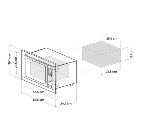 GrandHeat 2000 Built In Steel Micro Ondas Encastre De 20 Litros Cecotec