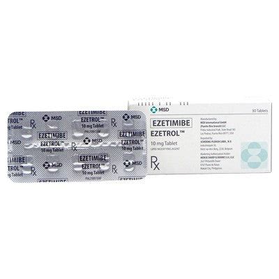 EZETROL Ezetimibe 10mg Tabletx 1 – XalMeds