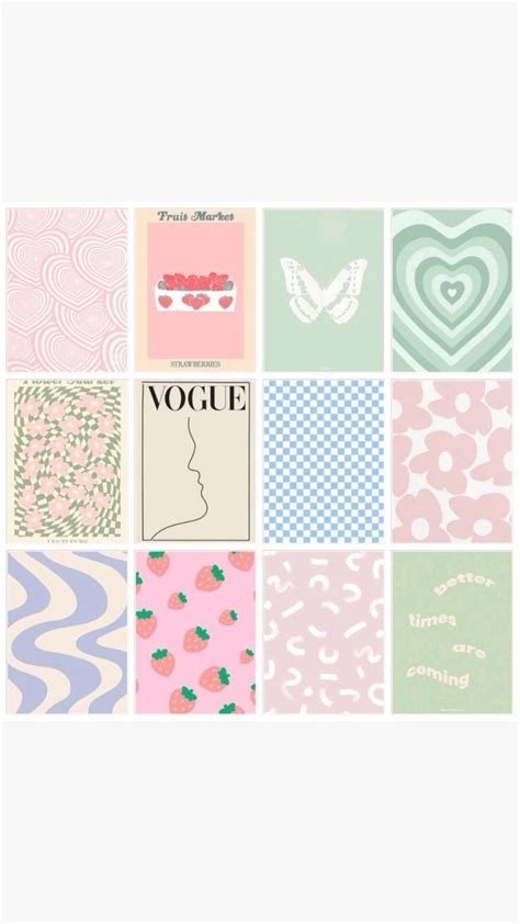 Pastel Wall Collage Printables Collage wände Pastell wallpaper