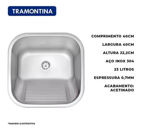 Tanque Inox De Encaixe X X Cm Tramontina Jurunense