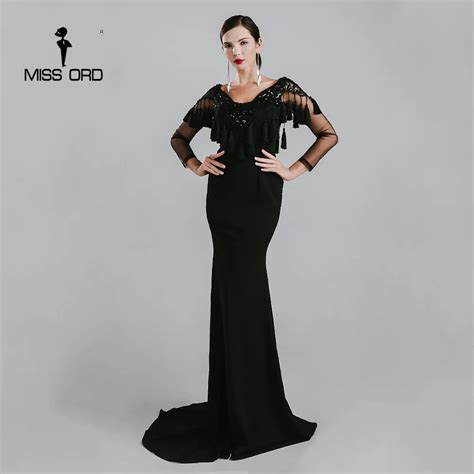 Miss Ord 2018 Sexy V Neck Tassel Sequin Maxi Dress Ft4774 In Dresses