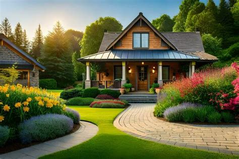 House With Garden Stock Photos, Images and Backgrounds for Free Download