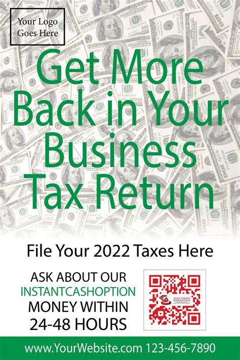 Tax Poster Template 04 1040 Tax Biz Print