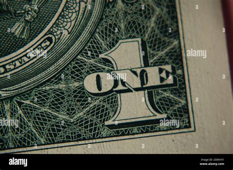 One dollar symbol on a one dollar bill, macro Stock Photo - Alamy