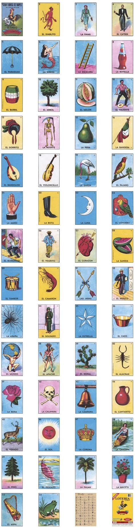 Large Free Printable Loteria Cards