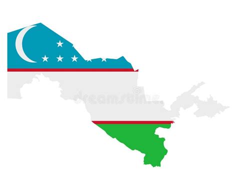 Flag in map of Uzbekistan stock vector. Illustration of marketing ...