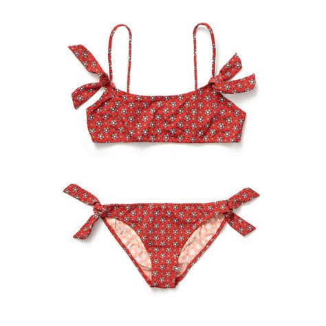FLOR ROJO Top Bikini