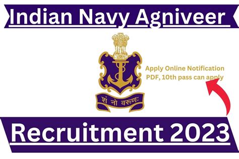 Indian Navy Agniveer Recruitment 2023 Apply Online Notification PDF