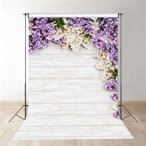 Simple White Wooden Floral Spring Photography Backdrop - Aperturee ...