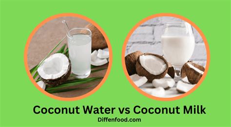 Coconut Water vs Coconut Milk - Diffen Food